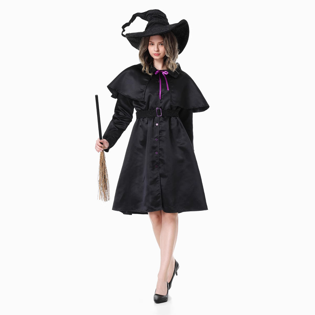 Halloween Costume Long Robe Wizard Witch Performance Costume Witch Parent-Child Outfit