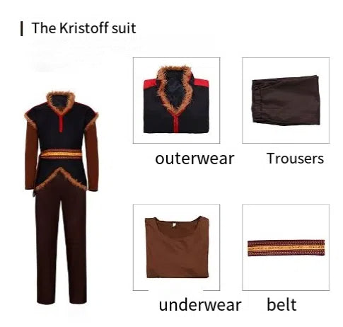 Halloween party Frozen Christopher cosplay costume movie character prince costume performance costume