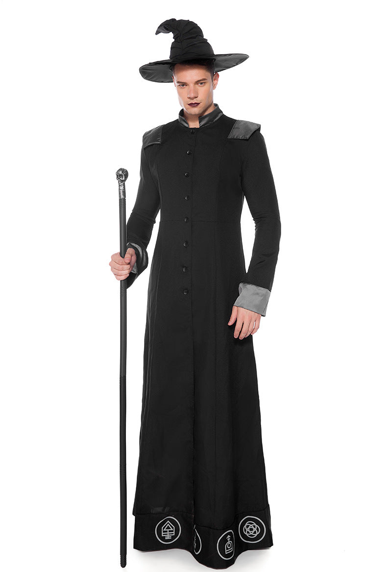 Halloween Costume Long Robe Wizard Witch Performance Costume Witch Parent-Child Outfit