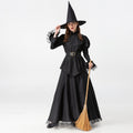 Halloween Cosplay Costume for Women Black Witch Outfit Adult Female Witch Costume Set
