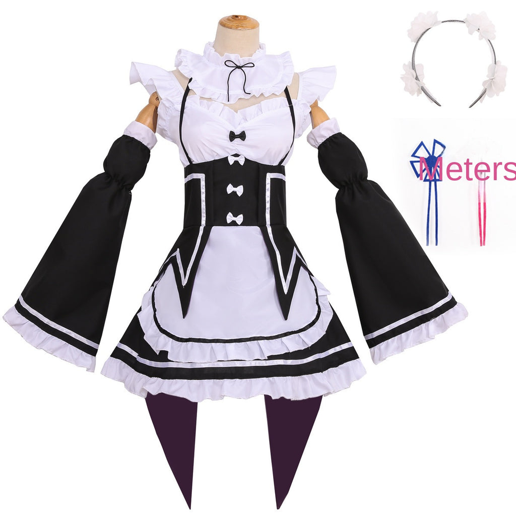 Copy of S-3XL Plus Size Maid Costume From Zero to Start of Another World Life Ram Rem Ram Cosplay Anime