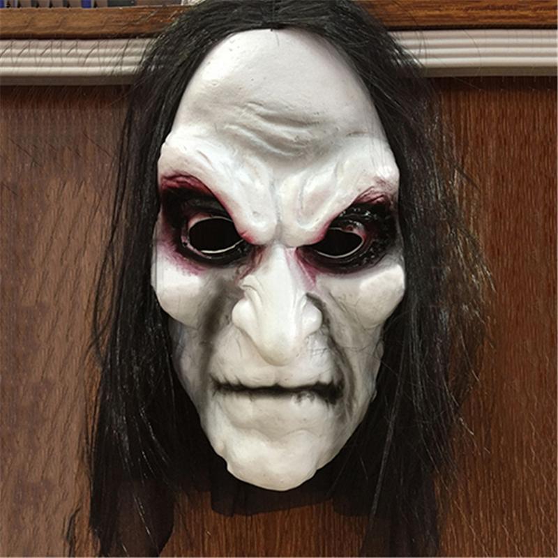 Halloween Zombie Mask Props Grudge Ghost Hedging Zombie Mask Realistic Masquerade Halloween Mask Long Hair Ghost Scary Mask