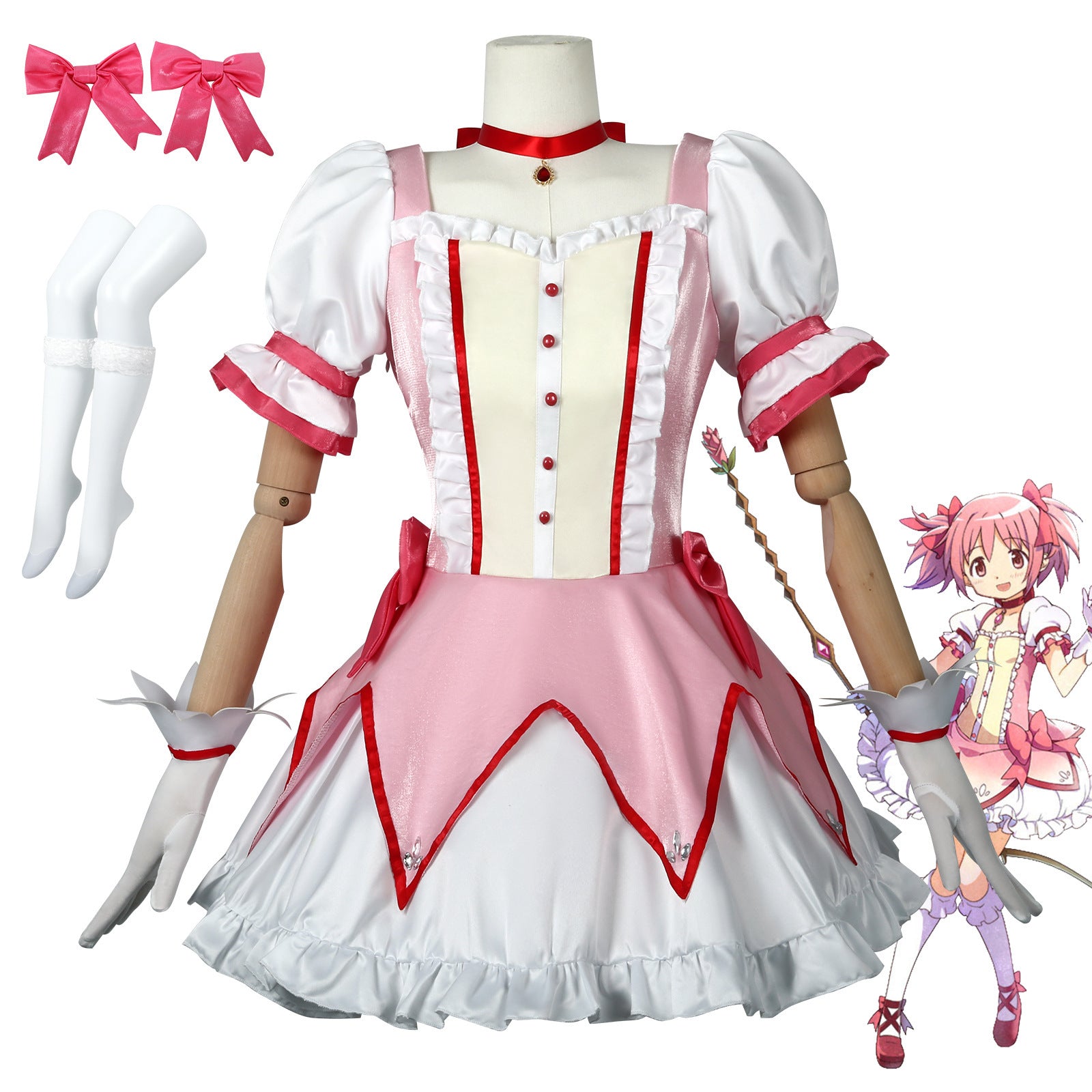 Magical Girl Little Round Deer Eyes Round Fragrance COS Costume Cosplay Costume Transformation Combat Costume Anime Cosplay