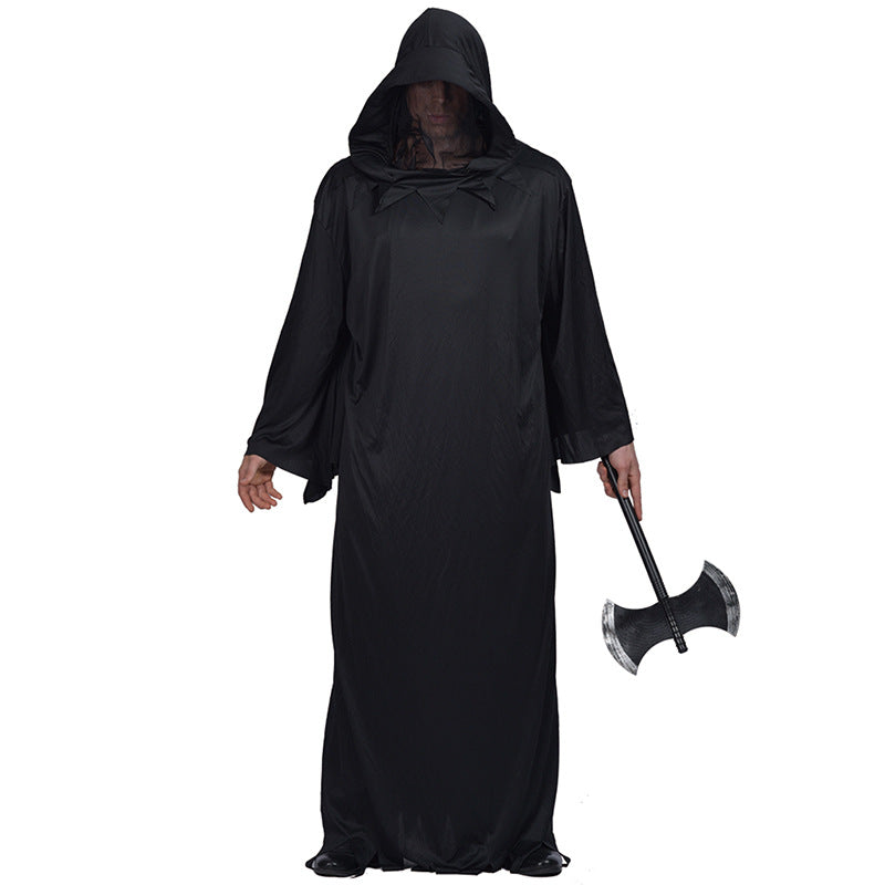 Amazon wish cross-border supply Halloween costume cold black robe warrior Cospaly props costume
