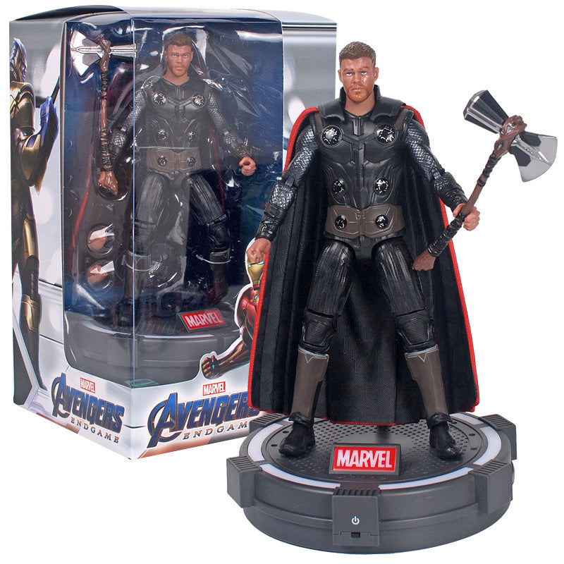 Zhongdong genuine Marvel series Avengers 3 doll 7-inch doll with luminous deck base display rack
