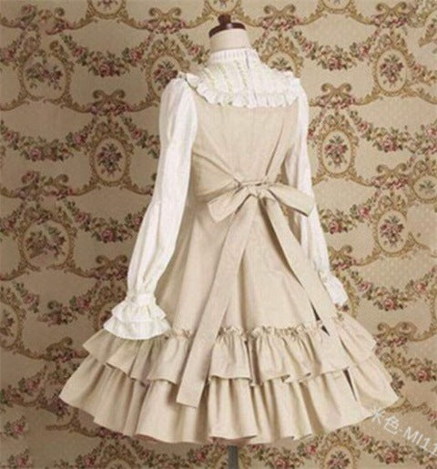Maid COS costume anime little sister simple fashion pleated design anime women's clothing medieval COS costume maid costume