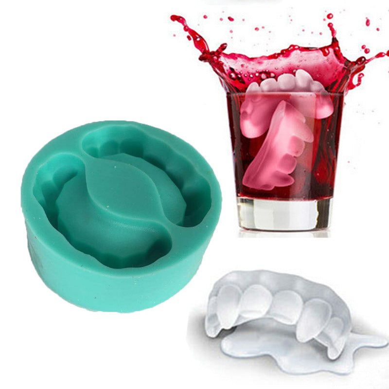 Demon teeth cake silicone mold Halloween Vampire Vampire teeth chocolate diy Ice Cube mold