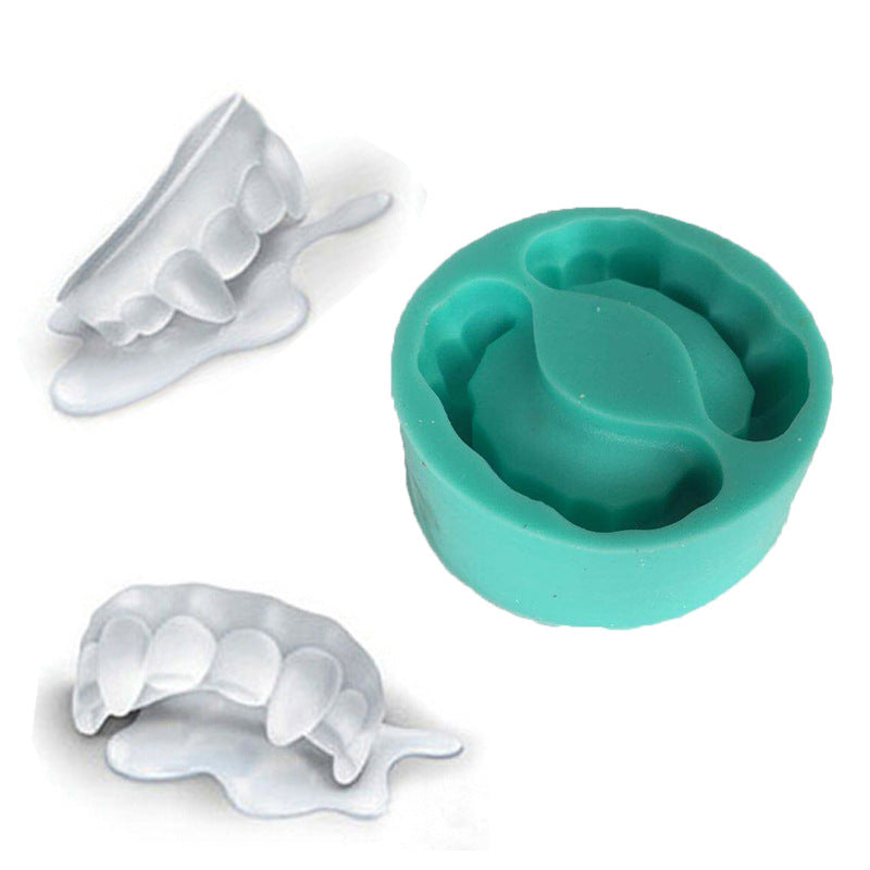 Demon teeth cake silicone mold Halloween Vampire Vampire teeth chocolate diy Ice Cube mold
