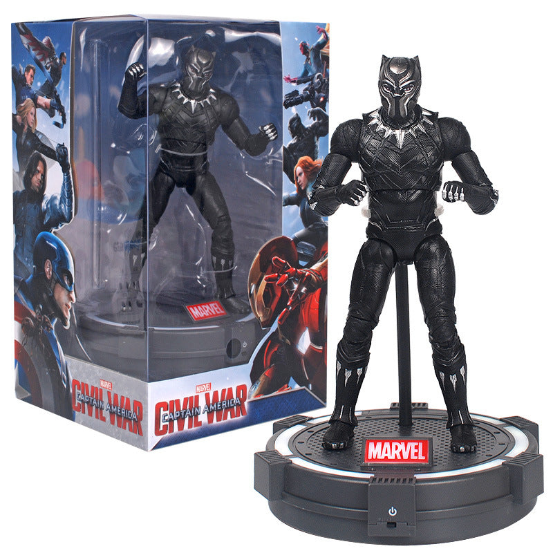 Zhongdong genuine Marvel series Avengers 3 doll 7-inch doll with luminous deck base display rack