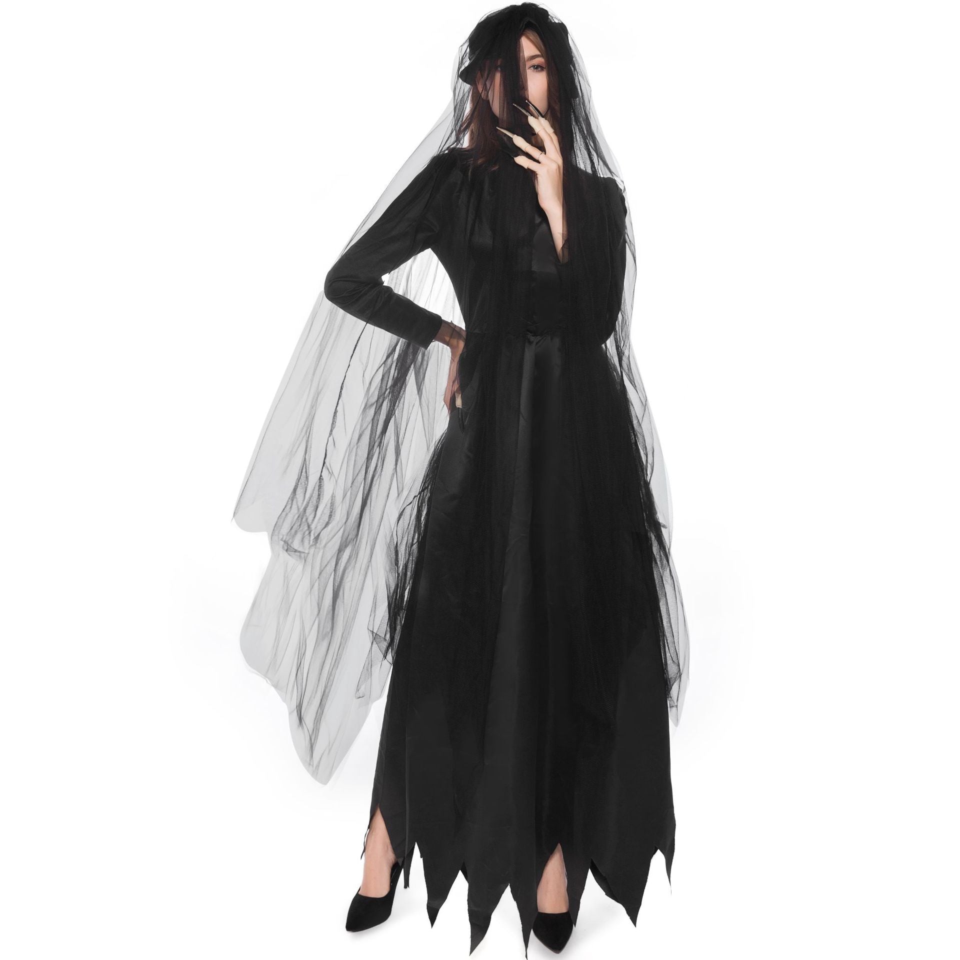 S-XXL Women's Halloween Vampire Bride Costume