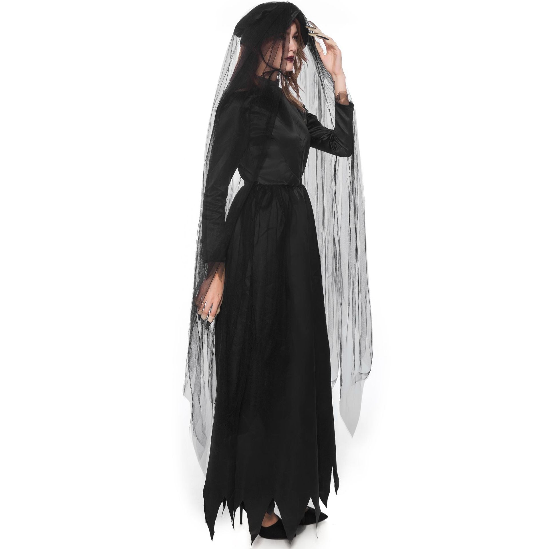 S-XXL Women's Halloween Vampire Bride Costume