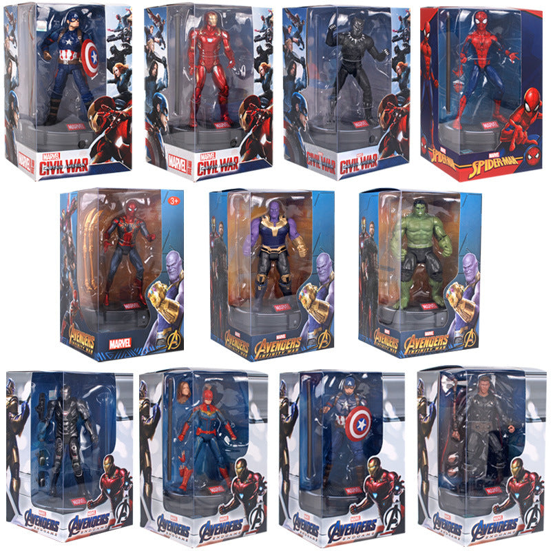 Zhongdong genuine Marvel series Avengers 3 doll 7-inch doll with luminous deck base display rack
