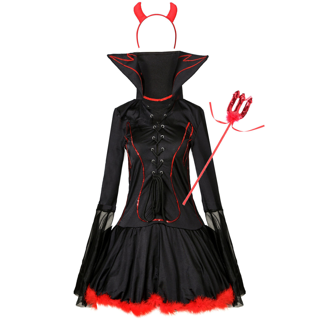 S-XL Vampire Demon Costume for Women