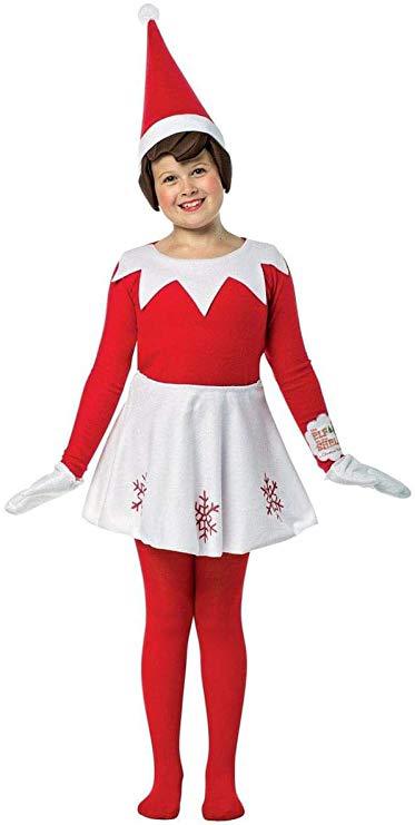 ELF costume party costume on Halloween Christmas shelf