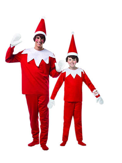 ELF costume party costume on Halloween Christmas shelf