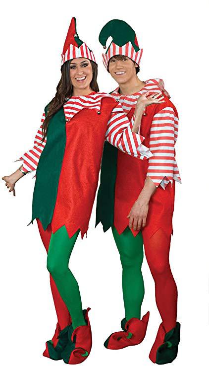 Adult elf costume Christmas Halloween party decoration Halloween party costume