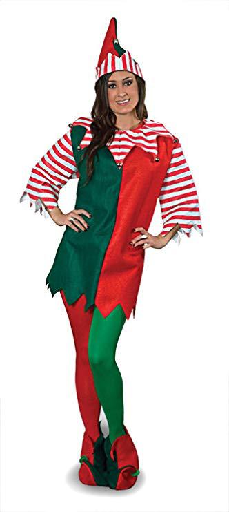 Adult elf costume Christmas Halloween party decoration Halloween party costume