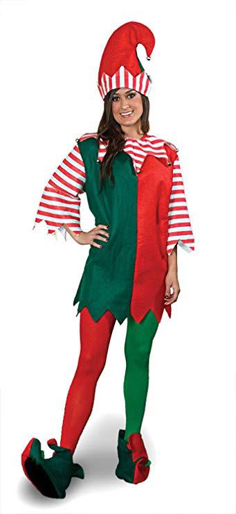 Adult elf costume Christmas Halloween party decoration Halloween party costume