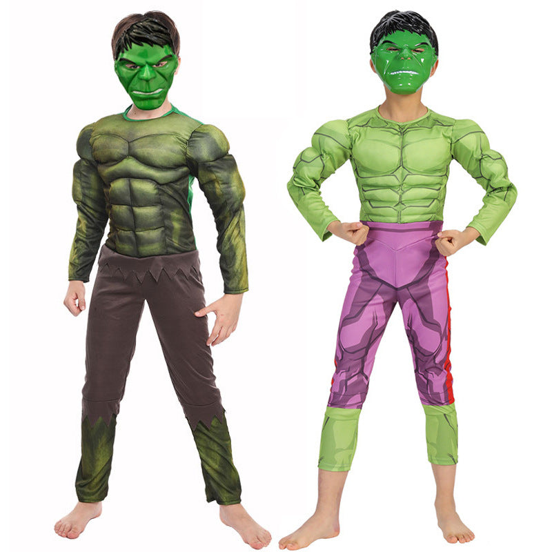 Hulk adult and children performance costume Avengers 4 Mask mask cloak gloves ball dress up costume
