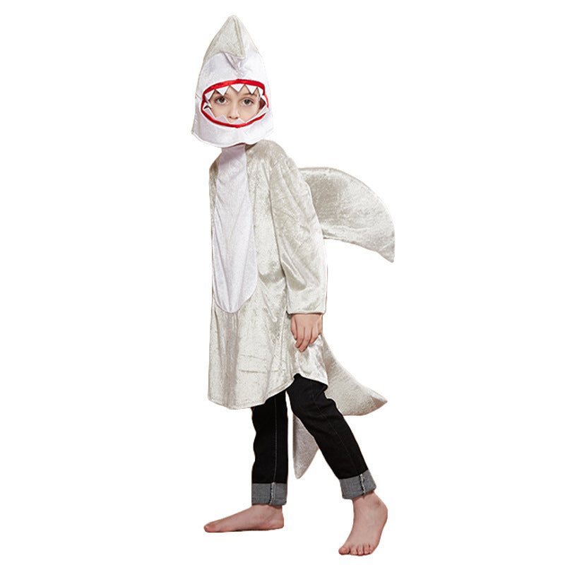 2020 new stage play costume kids shark role performance costume Halloween party kindergarten group clothes