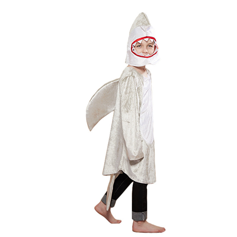 2020 new stage play costume kids shark role performance costume Halloween party kindergarten group clothes