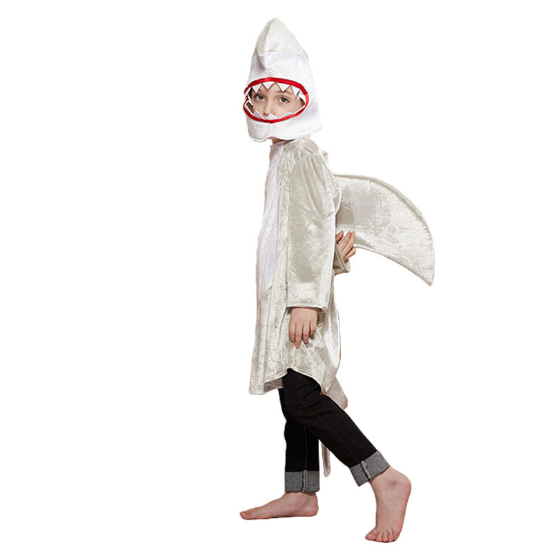 2020 new stage play costume kids shark role performance costume Halloween party kindergarten group clothes