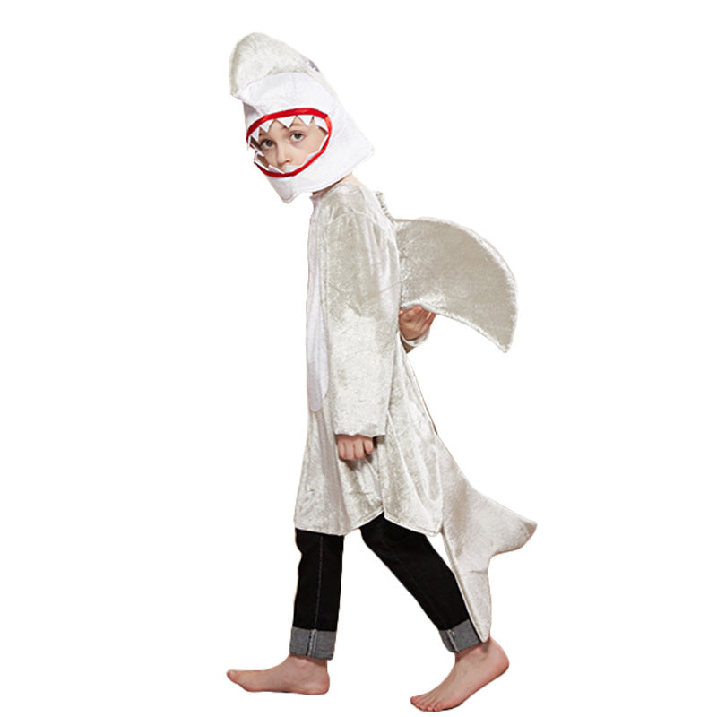 2020 new stage play costume kids shark role performance costume Halloween party kindergarten group clothes
