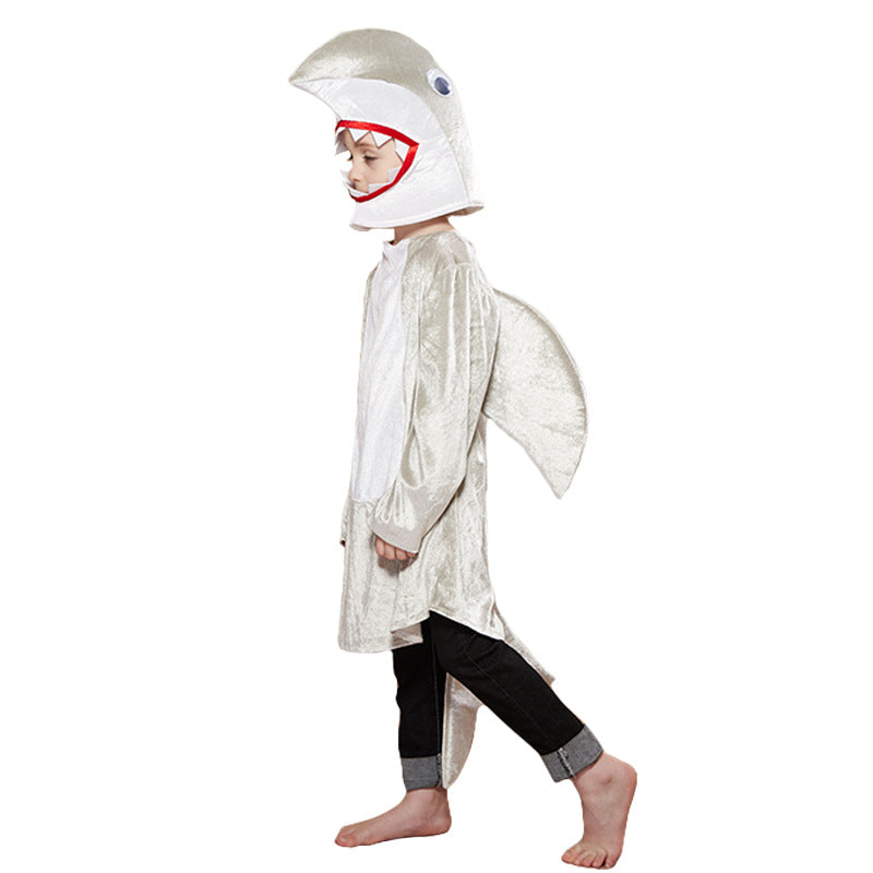 2020 new stage play costume kids shark role performance costume Halloween party kindergarten group clothes