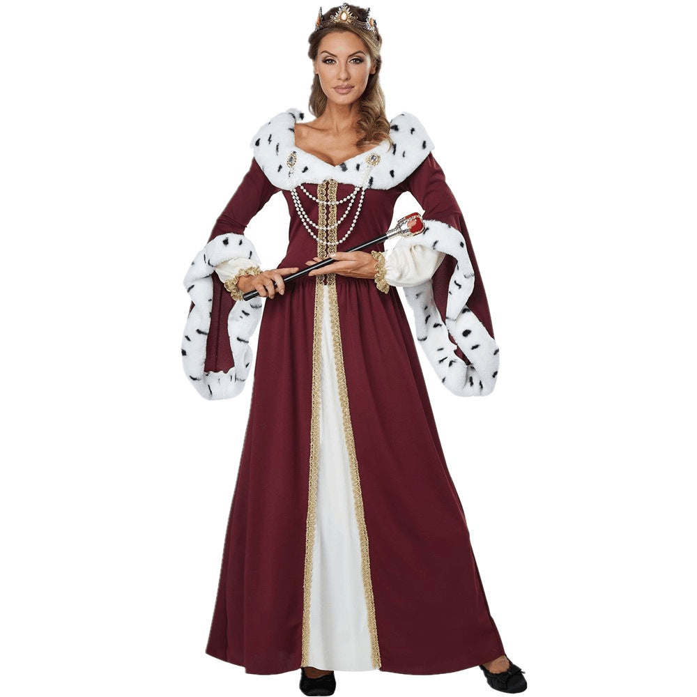 Halloween costume couple retro court costume British king queen opera cosplay costume