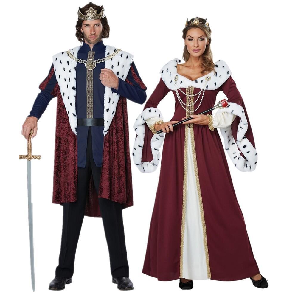 Halloween costume couple retro court costume British king queen opera cosplay costume
