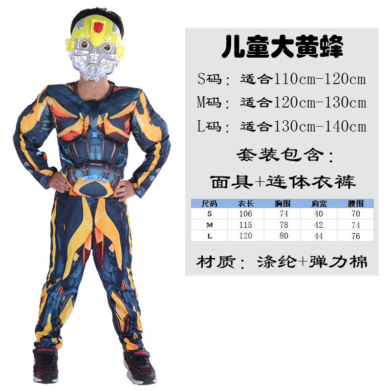 Halloween Avengers Children's muscle costume Captain America Spiderman bat Iron Man Superman clothes