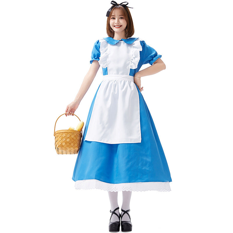 Halloween costume fairy tale costume Alice maid maid drama stage costume export game clothes