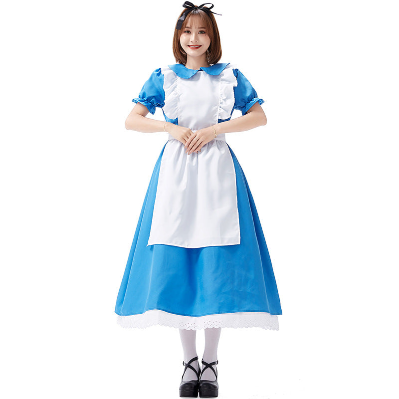 Halloween costume fairy tale costume Alice maid maid drama stage costume export game clothes