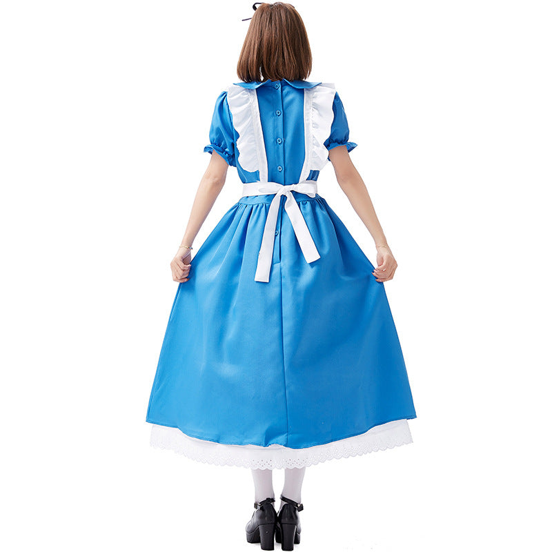 Halloween costume fairy tale costume Alice maid maid drama stage costume export game clothes