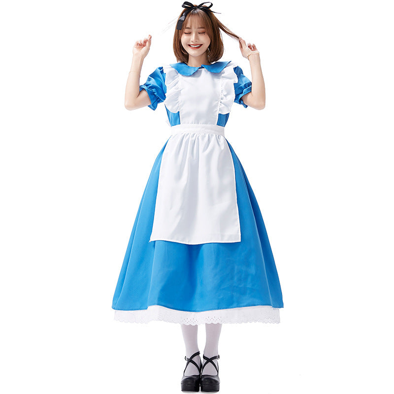 Halloween costume fairy tale costume Alice maid maid drama stage costume export game clothes