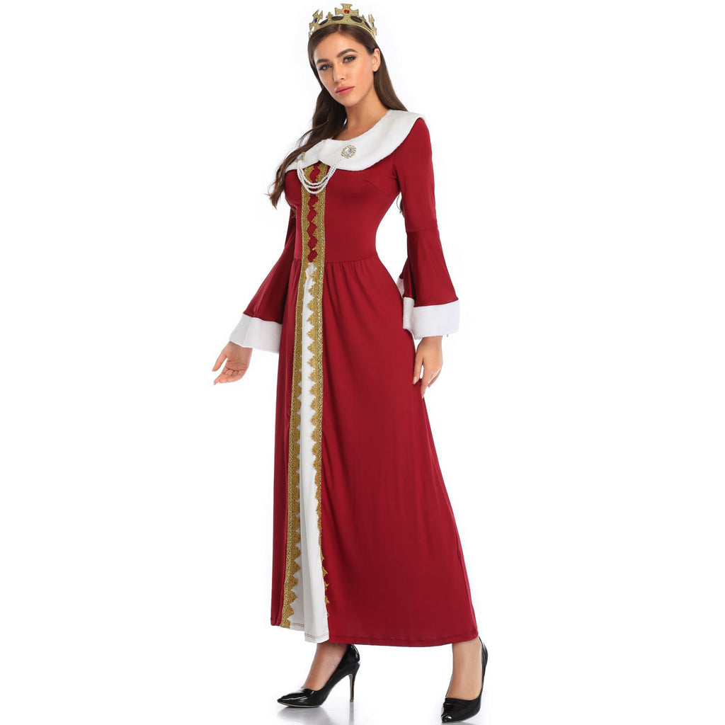 Halloween Queen Costume M-XL Couple Set Crown King and Queen Performance Costume