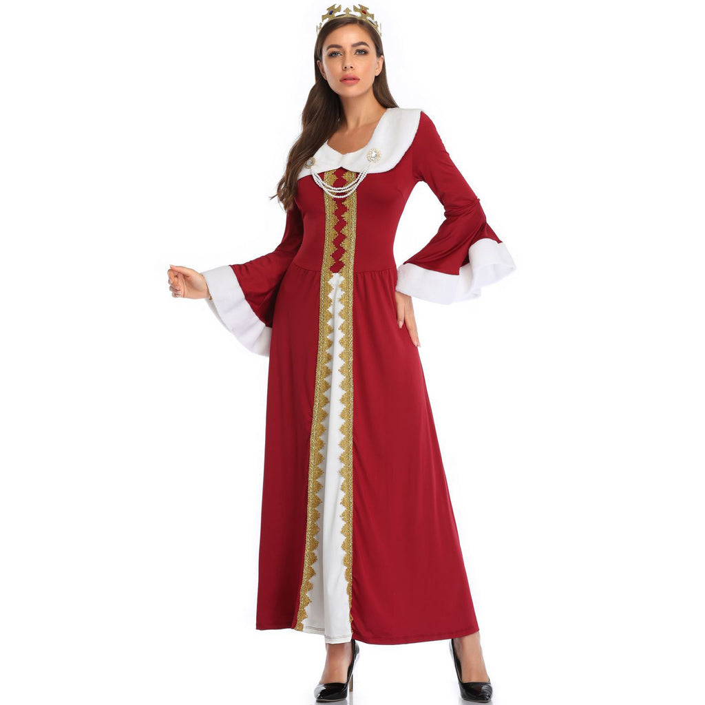 Halloween Queen Costume M-XL Couple Set Crown King and Queen Performance Costume