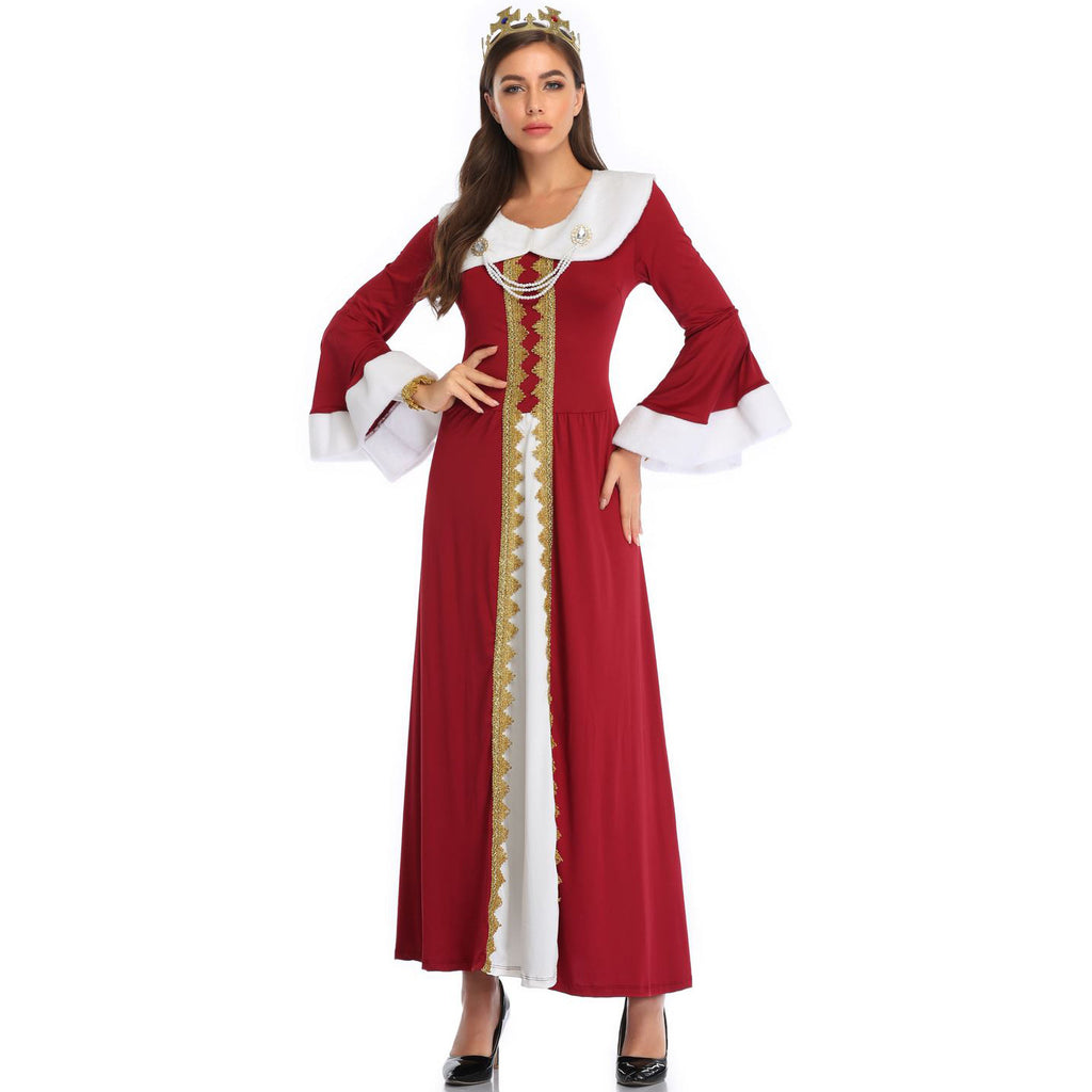 Halloween Queen Costume M-XL Couple Set Crown King and Queen Performance Costume