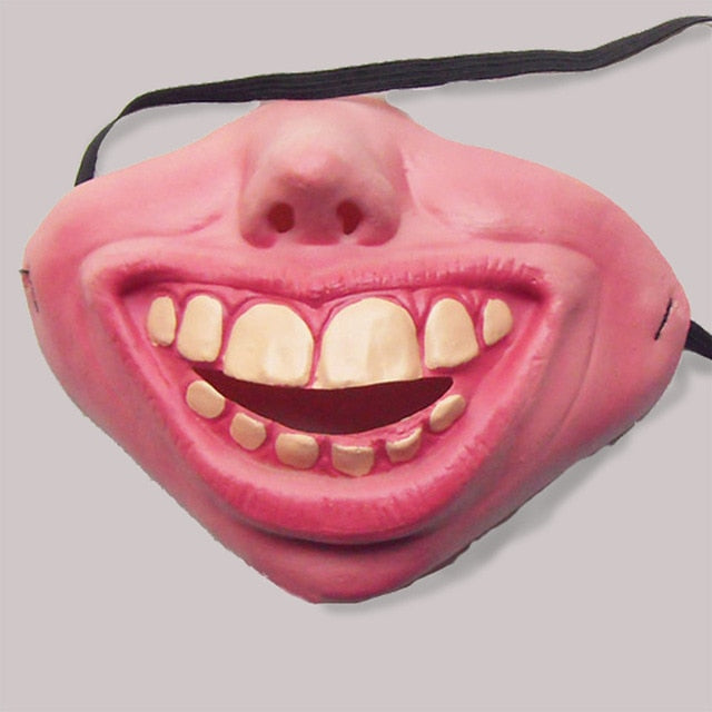 Funny Adult Party Mask Latex Clown Cosplay Half Face Horrible Scary Masks Masquerade Halloween Party Decor Halloween