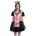 Halloween costume adult female horror print cosplay dance performance costume