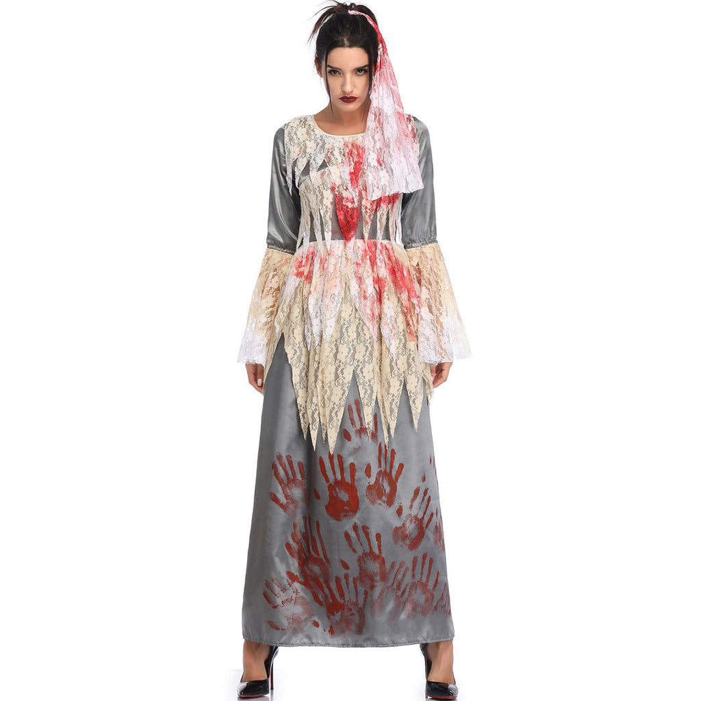 M-XL Vampire Bride Maxi Dress
