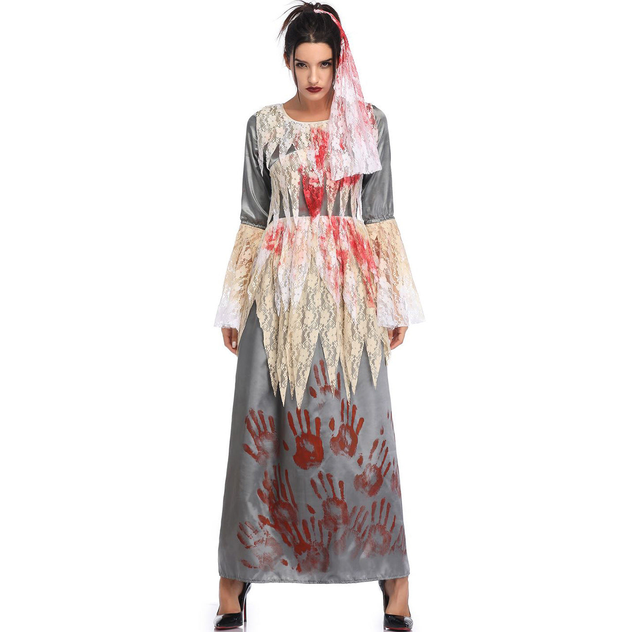 M-XL Vampire Bride Maxi Dress