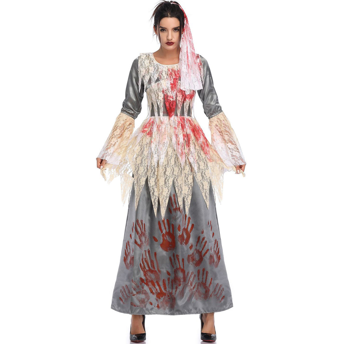M-XL Vampire Bride Maxi Dress