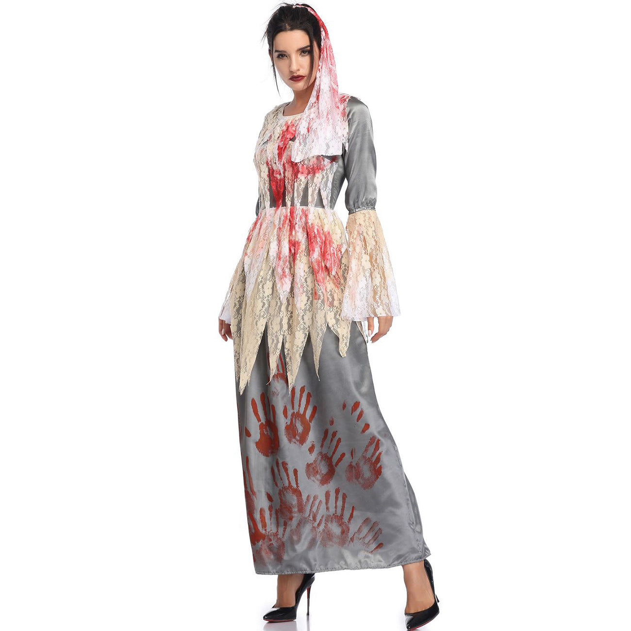 M-XL Vampire Bride Maxi Dress