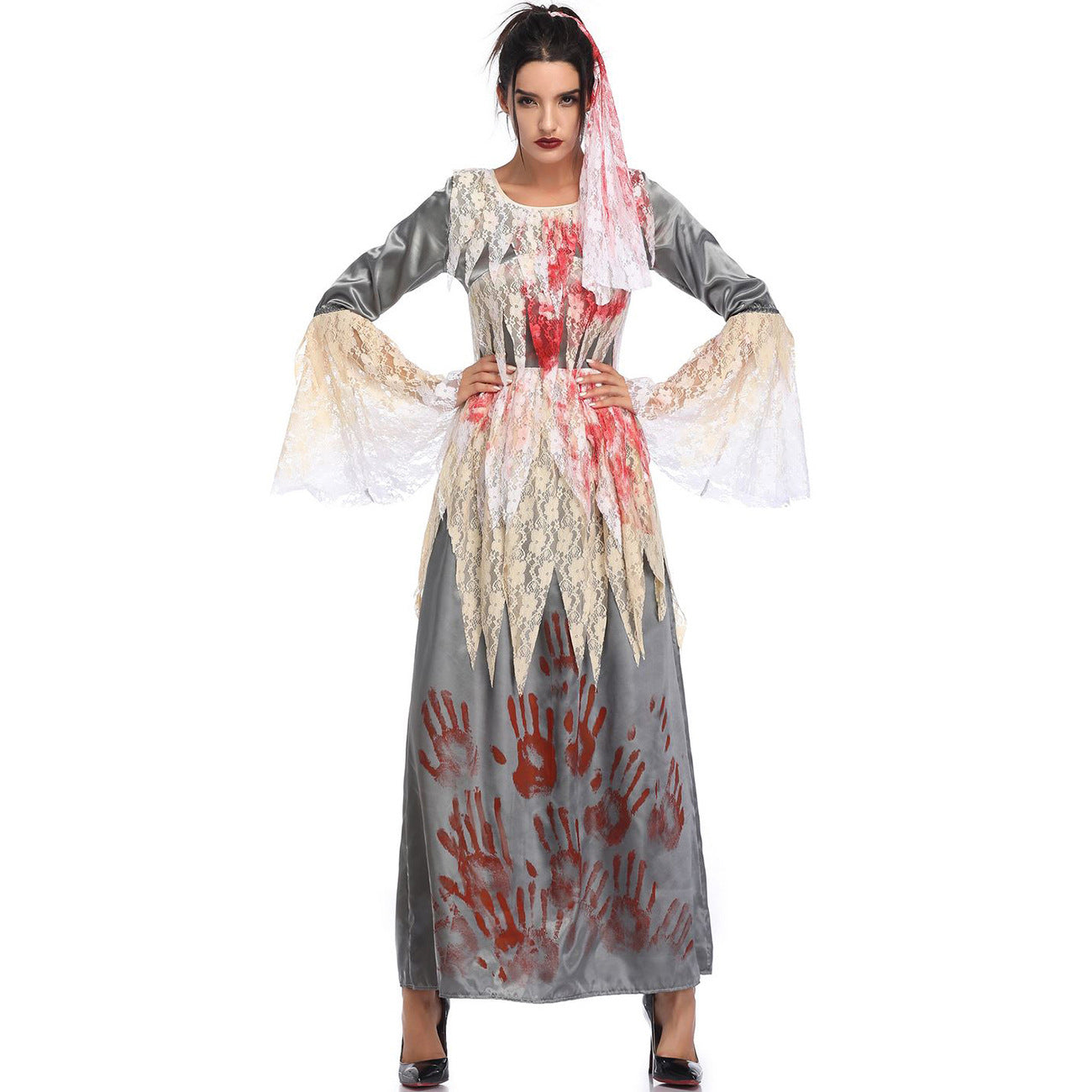 M-XL Vampire Bride Maxi Dress