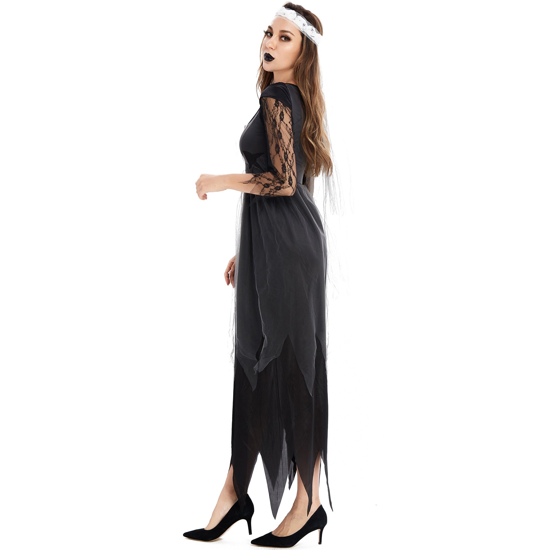Halloween Vampire Bride Costume Women's Devil Dress