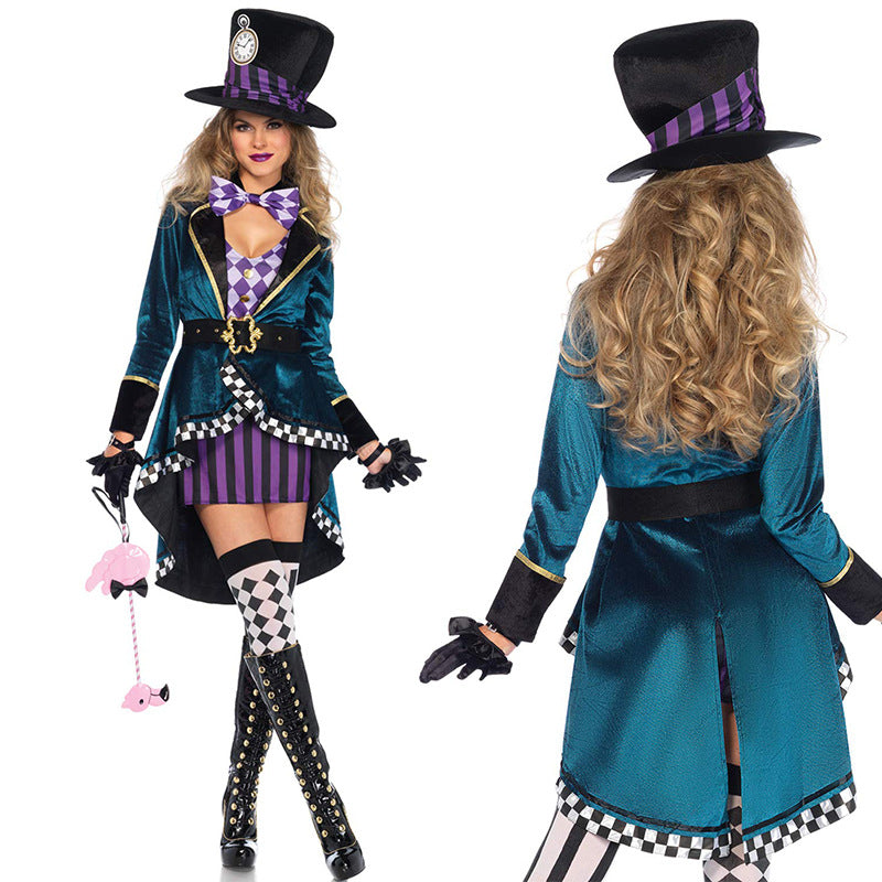 Halloween magician costume adult female Alice crazy hat play cosplay stage costume