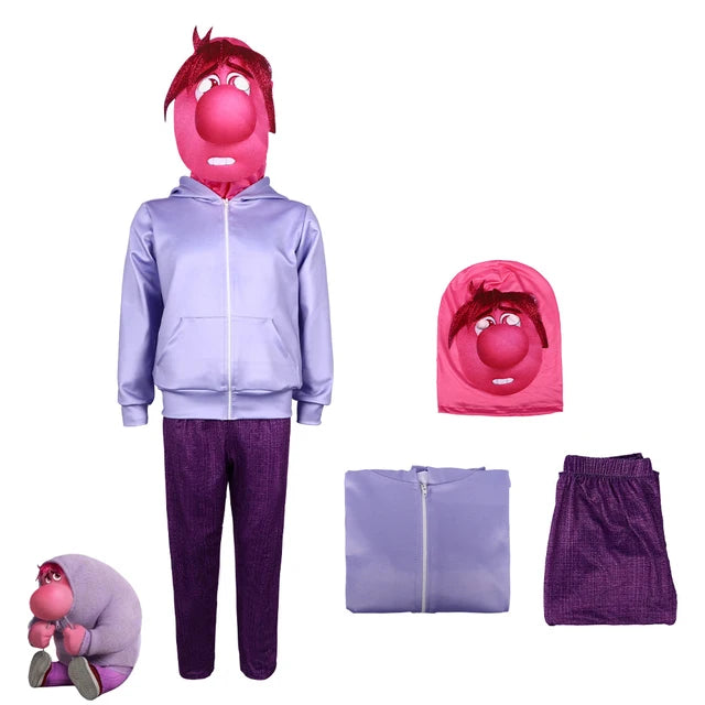 Inside Out 2 Cosplay  Anime Cartoon Character Joy Anxiety Costume For Adult Kids Halloween Dance wear Cosplay Costume Mask