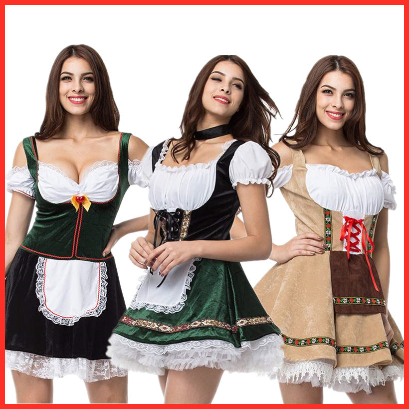 Germany Munich plus-sized beer costume Halloween bar girl dress stage costume maid costume