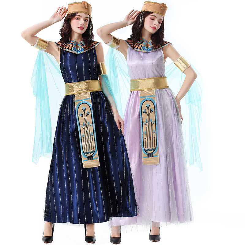Halloween Costume Ancient Egyptian Queen Roman Mythology Character Veil Costume for Women